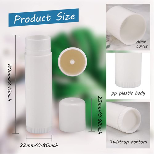 15 Pcs 0.5oz Lip Balm Tubes Empty DIY Lipstick Tubes Refillable 15g Lip Balm Containers Lip Gloss Tubes Deodorant Containers (white)