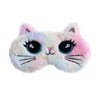 GOUWEIBA Sleeping Mask for Kids - 4 Pieces Plush Sleep Eye Cover Cute Eyeshade Birthday Christmas Gifts for Girls Teens Daughter Women (Cat)