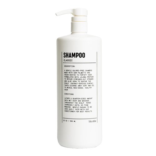 Blu Atlas Men's Natural Shampoo - For All Hair Types - Gentle Cleansing, Deep Hydrating Shampoo Vegan Sulfate and Paraben-Free- Classic Scent, 32 oz.