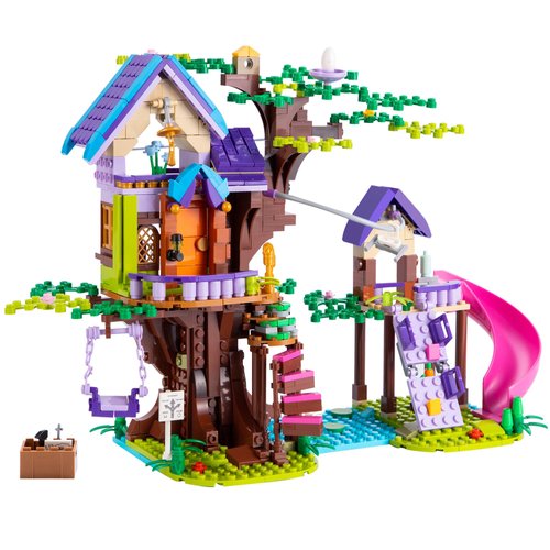 Treehouse Building Toy - Friendship Treehouse Building Kit, Slides, Swing, Animals - Creative Forest Toy Construction Set Gift for Kids 6 7 8 9 10-751Pcs