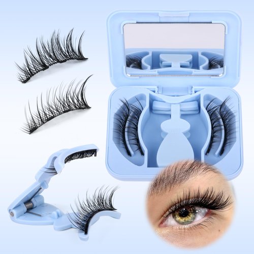 Magnetic Eyelashes with Applicator Magnetic Lashes Fluffy Magnetic Eyelashes without Eyeliner Natural Look Cat Eye Eyelashes Magnetic Lashes with Clamp Reusable No Glue False Eyelashes by Eefofnn