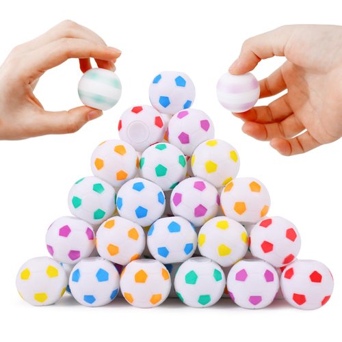 SCIONE 48 Pack Soccer Ball Fidget Spinner Soccer Party Favors for Kids 4-8 8-12 Goodie Bag Pinata Stuffers Classroom Prizes Kids Return Gifts for Birthday Halloween Party Sports Themed Party Favors