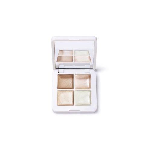 RMS Beauty Glow Quad Mini - Makeup Palette, Cream Highlighter Makeup, Blush Palette, Cheek Lip Tint, Highlight Makeup, Face Palette Makeup All in One