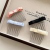 LUJIYY Ribbon Bowtie Hair Comb Sweet Ballet Bowknot Hairpin Hair Styling Comb Hair Pin For Side Hair Korean Headdress Bowknot, Black
