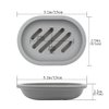 Topsky 2-Pack Soap Dish with Drain, Soap Holder, Soap Saver, Easy Cleaning, Dry, Stop Mushy Soap (Gray)