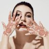 Henna Tattoo Stickers Brown Waterproof temporary hand tattoo stickers Henna Tattoo For Women Wedding Party Festivals, & Parties Decoration