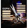 GGPH Professional Hair Cutting Scissors - SUS 440C & Cobalt Stainless Steel Barber Shears Fine Adjustment Tension Premium Shears for Hair Cutting (Hair Cutting Scissors S5, 6.0 Inches)