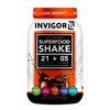 INVIGOR8 Superfood Shake (Chocolate Brownie) with Immunity Boosters - Gluten-Free and Non GMO Meal Replacement Grass-Fed Whey Protein Shake with Probiotics and Omega 3 (645g)