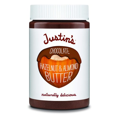 Justin's Chocolate Hazelnut and Almond Butter, Organic Cocoa, No Stir, Gluten-free, Responsibly Sourced, 16 Ounce (Pack of 1)