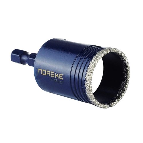 Norske Tools NDHSI123 1 inch (24mm) Industrial Quality Vacuum Brazed Diamond Drill Bit Hole Saw for Tile, Stone, Glass, Brick, Block and Cement Backer Board