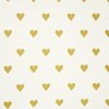 Lush Decor Baby Boho Metallic Hearts Allover Hearts Soft & Plush Fitted Crib Sheet, 52"x 28" x 9", White & Gold