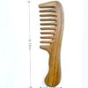 YOEIOCLR 100% Sandalwood Hair Comb, Handmade Wide Tooth Wooden Comb, No Static,Sandalwood Comb Wide Tooth,Gifts, Home and Outdoor (With Brocade Bag)