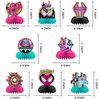 8Pcs Pink Spider Birthday Party Supplies,Pink Spider Honeycomb Centerpieces,Girl Spider Theme 3D Table Decorations