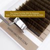 HAICHER Brown Lash Extensions 03 05 07 C D Curl 8-16mm Mixed, Colored Lash Trays for Eyelash Extension (Caramel Brown, 0.05 C 8-16mm)