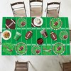 Football Party Supplies Tableware Set Football Theme Party Decorations Including Plates Napkins Cups Touchdown Tablecloth Banner for Football Birthday Party, Serve 24 Guests