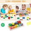 Merabufa Montessori Toys Wooden Sorting & Stacking Toys for Toddler Boys Girls, Wooden Blocks for Toddlers Preschool Motor Skills Toys Birthday Chirstmas Gift for 1 2 3 4 Years Old