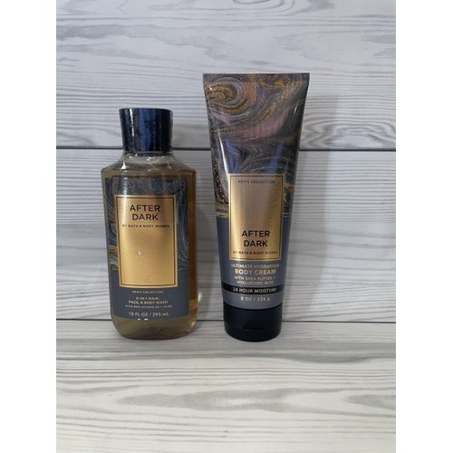Bath & Body Works After Dark Men's 3-in-1 Hair, Face & Body Wash and Body Cream 2 Piece Set