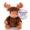 Warm Pals - Mack Moose - 1.5lbs - Cozy Microwavable Lavender Scented Plush Toys - Heated Stuffed Animal - Heatable Coolable Bedtime Comfort Plushie