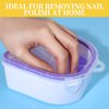 Teenitor Soak Off Bowl Nail Soaking Bowl Acetone Proof, Soak Off Gel Polish Remover Bowl, Dip Powder Remover Tools with Cuticle Pusher Peeler Cuticle Oil Nail File Nail Buffer Manicure Bowl for Hand