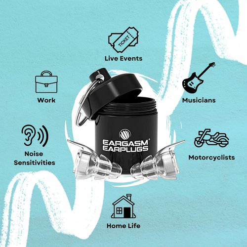 Eargasm High Fidelity Ear Plugs for Concerts Musicians Motorcycles Noise Sensitivity Conditions and More (Premium Gift Box Packaging) (Transparent)