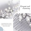 Latious Crystal Bride Wedding Hair Comb Silver Pearl Hair Pieces Rhinestones Bridal Hair Accessories for Women and Girls