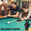 Pengxiaomei 6 Pcs Pool Gloves Billiards Left Hand, 3 Fingers Shooters Snooker Cue Sport Gloves Billiards Glove for Women or Men Billiard Accessories