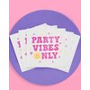 xo, Fetti Party Vibes Only Napkins - 3-ply, 24 pcs | Preppy Party Decorations, Birthdy Party Supplies, Smiley Party Favors, Lightning Cute Smile