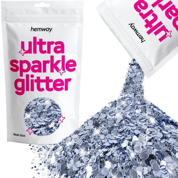 Glitter Multi Size Azure Blue Ultra Sparkle Sequins Nail Face Festival Christmas Halloween Makeup Chunky Fine 100g / 3.5oz