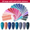 YECIRALA 24 Sheets 336 Pieces Nail Polish Strips for Women Girls Nail Polish Stickers Full Nail Wraps Stick On Nails with Nail File Gel Nail Strips Solid Nail Stickers Self Adhesive Nail Decals