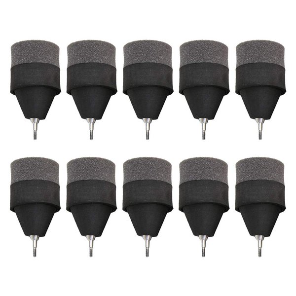 Eyourlife 10 Pack Black Foam Archery Arrowhead, Soft Sponge Arrow Heads, Game Practice Broadheads Tips for Archery Combat Game CS Shooting