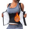Women Sauna Vest Sweat Tank Top Waist Trainer Workout Slimming Shirt Sauna Tights Compression Top Heat Trapping Suit Gym Sauna Jacket Exercise Bodyshaper Girdle Corset(TBH2003-07-XXXL)
