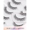 Natural Lashes Mink Natural Eyelashes False Eyelashes Natural Look False Lashes Wispy Eye Lashes Cat Eyelashes Fake Lashes KD45
