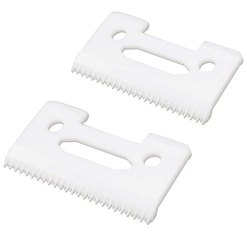 2 Pieces Professional 2-Hole Stagger Tooth Replacement Zirconia Ceramic Moving Cutter Blades #2161, Compatible with Wahl 5 Star Series Magic Clip Senior Super Taper 8148/8504/1919 Hair Clippers (2)