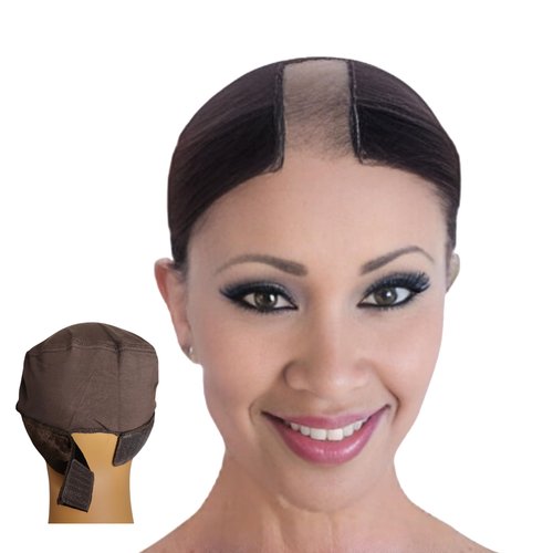 Generic Lace Wig Cap Gripper Cap for Human Hair or Synthetic Wigs Wig Cap Band to keep Lace Front Wig in place Clear the Ear Cap easy to fit Soft Lace Wig Gripper Cap, Brown