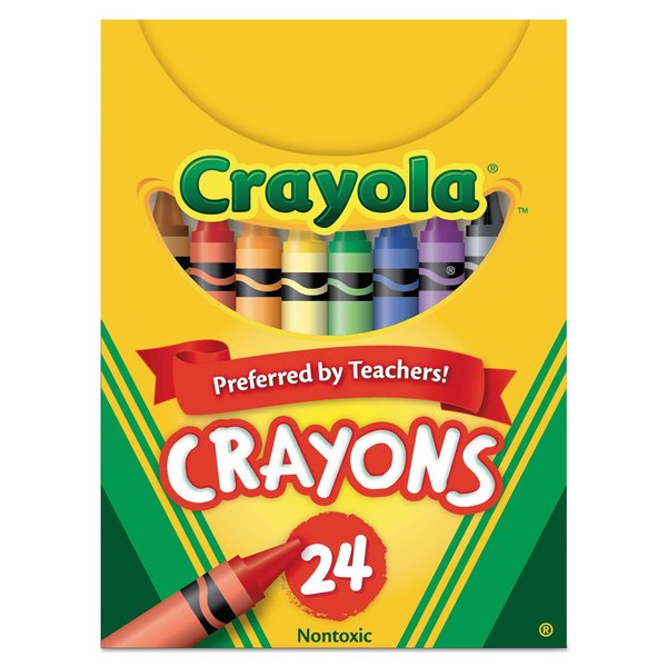 Binney &amp; Smith Crayola(R) Standard Crayon Set, Lift-Lid Box, Assorted Colors, Box Of 24