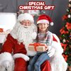 tgosomt Santa Hat, Light up Christmas Hat, Santa Hat with LED Lights, Flashing Santa Hat for Adults & kids Christmas Gifts