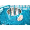 RUBYHOME Dog Bowl Feeder Pet Puppy Food Water Bowl, 2-in-1 Plastic Bowl & Stainless Steel Bowl, Removable Hanging Cat Rabbit Bird Food Basin Dish Perfect for Crates & Cages, Blue