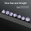 Mushroom Resin Dice Set D&D, DNDND 7PCS D&D Dice Set with Gift Velvet Bag for Dungeons and Dragons Role Playing Games and Tabletop Games（Purple Mushroom