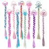 10 Pieces Colored Braids Hair Extensions with Rubber Bands Ponytails Hair Bows Rainbow Braided Synthetic Hairpieces Glitter for Women Kids Girls Party Highlights Cosplay Dress Up