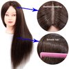 Mannequin Head Human Hair - 26 Inch Mannequin Head with Hair and Stand, Mannequin Head for Kids, Cosmetology Mannequin Head, 60% Real Hair Mannequins to Practice on, Doll Head for Hair Styling