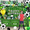 Soccer Birthday Party Decorations 87Pcs Soccer Birthday Party Supplies Including Tablecloth Backdrop Banner Cake Topper Latex Balloons Foil Balloons Decorations Kit