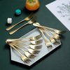 Gold Dinner Forks of 12, Berglander 7.9" Stainless Steel Titanium Shiny Gold Plating Fork Set, Forks And Spoons Silverware, Golden Table Forks Set Sturdy And Dishwasher Safe
