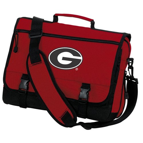 Georgia Bulldogs Laptop Bag University of Georgia Messenger Bag or Computer Bag (Red Messenger)