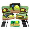 Softball Party Supplies Pack (100 Pieces for 16 Guests) - Softball Party Supplies, Sports Birthday Party, Softball Plates and Napkins, Softball Party Decorations , Party Favors, Blue Orchards