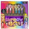 Townley Girl Rainbow High 7 Pcs Makeup Set with 6 Flavored and Swirled Lip Glosses & Bonus Bag for Girls Ages 6+ Perfect for Parties, Sleepovers and Makeovers