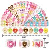 48PCS Donut Party Favors 24PCS Tattoos 24PCS Slap Bracelets Wristbands Themed Birthdays Party Supplies Decorations Decor Pattern Girls Boys Gifts School Classroom Prize Carnival Christmas Reward