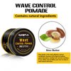 Natural Pomade for Men's Strong Hold and Layered Waves - Easy Wash Hair Cream, Grease for Moisture, Control and Silky Shine 4oz