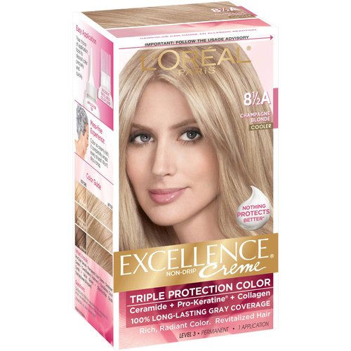 L'Oreal Paris Excellence Créme Permanent Hair Color, Champagne Blonde [8.5A] 1 ea ( Packs of 3)