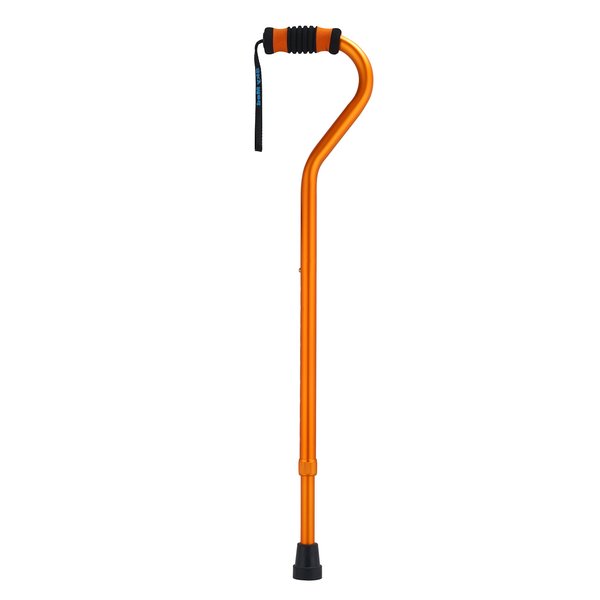 Sky MedSupply Int'l Corp Standard Offset Walking Cane Adjustable, Aluminum Orange, 0.64 Pound
