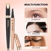 4Pcs Waterproof Eyebrow Pencil & Liquid Eyeliner Pencil, 4 Point Eye Brow Pencils for Women Microblading Pencil for Eyebrows Brown Black Eye Liner Pencils Long-Lasting Eye Liners for Women Waterproof